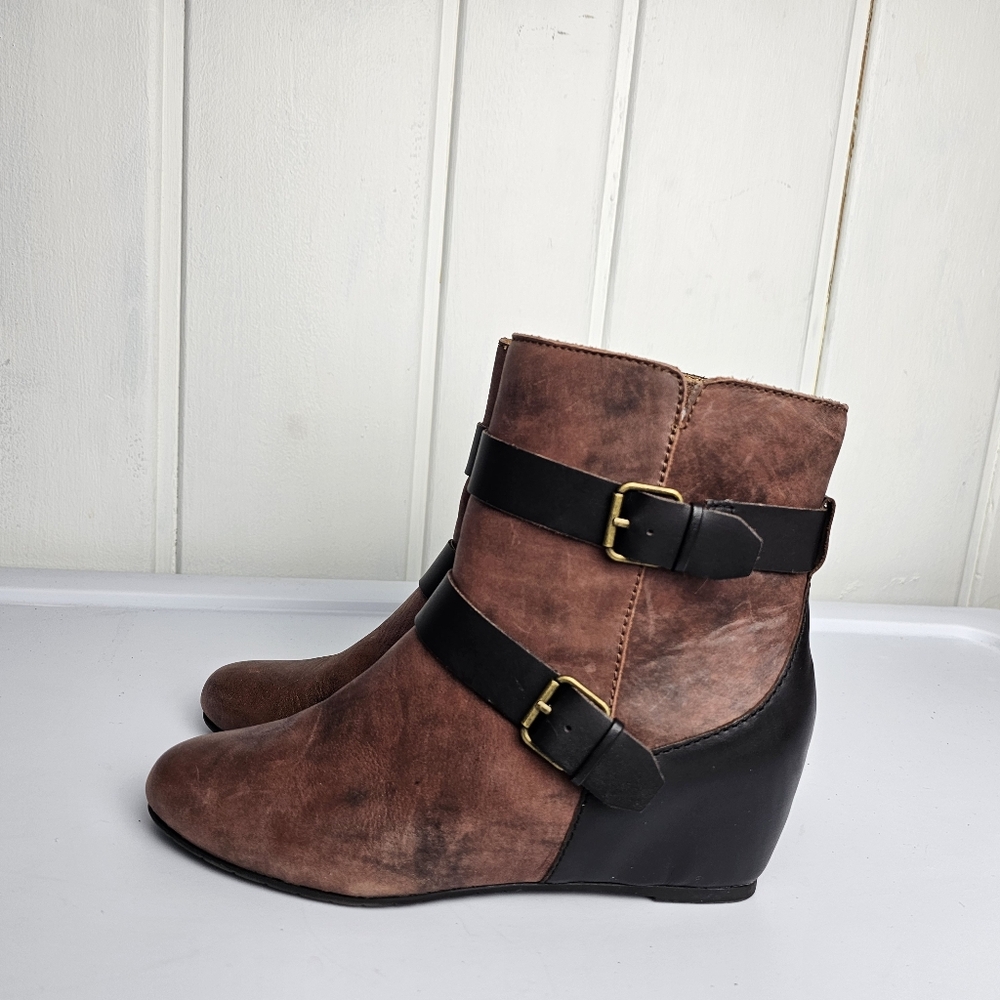 Comfortiva Ramika Mahogany Leather Boots Women's 9M - Picture 5 of 10